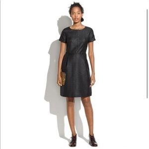 Madewell Fitted Brocade Dress Subtle Sparkle